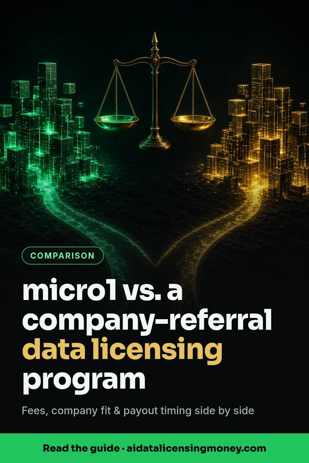 Pinterest graphic: micro1 vs. a Company-Referral Data Licensing Program: Which Path Fits You?