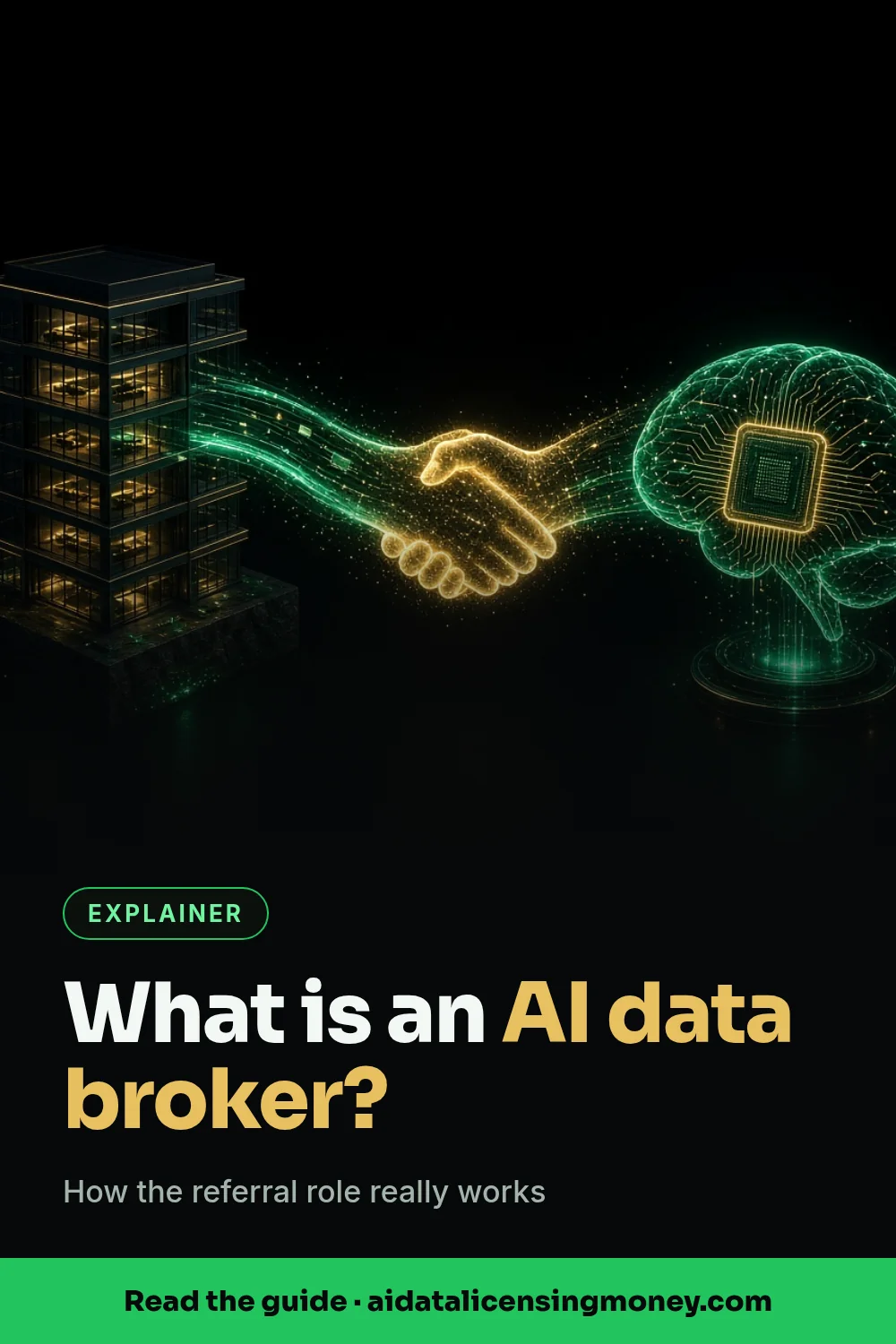 Pinterest graphic: What Is an AI Data Broker? How the Role Really Works