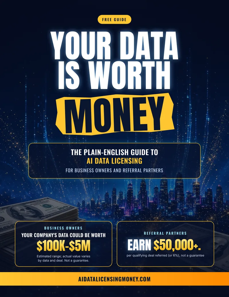 Cover of Your Data Is Worth Money: The Plain-English Guide to AI Data Licensing